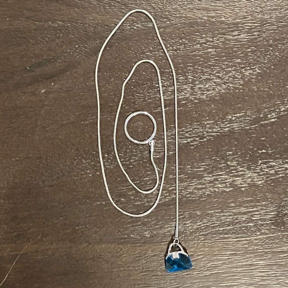 Choker Silver Drop Body Chain - Picture 1 of 6